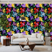 Vibrant Tropical Orchid Bloom Wallpaper⁠