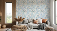 Ethereal Meadow Blue Floral Wallpaper⁠