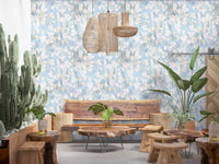Ethereal Meadow Blue Floral Wallpaper⁠
