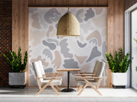 Abstract Organic Neutral Shapes Wall Mural
