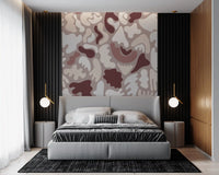 Abstract Organic Shapes in Earthy Tones Wall Mural