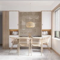 Abstract Organic Linear Grid Art Wall Mural