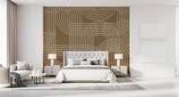 Abstract Earthy Arches Wall Mural