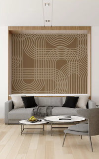 Abstract Earthy Arches Wall Mural