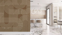 Abstract Earthy Arches Wall Mural