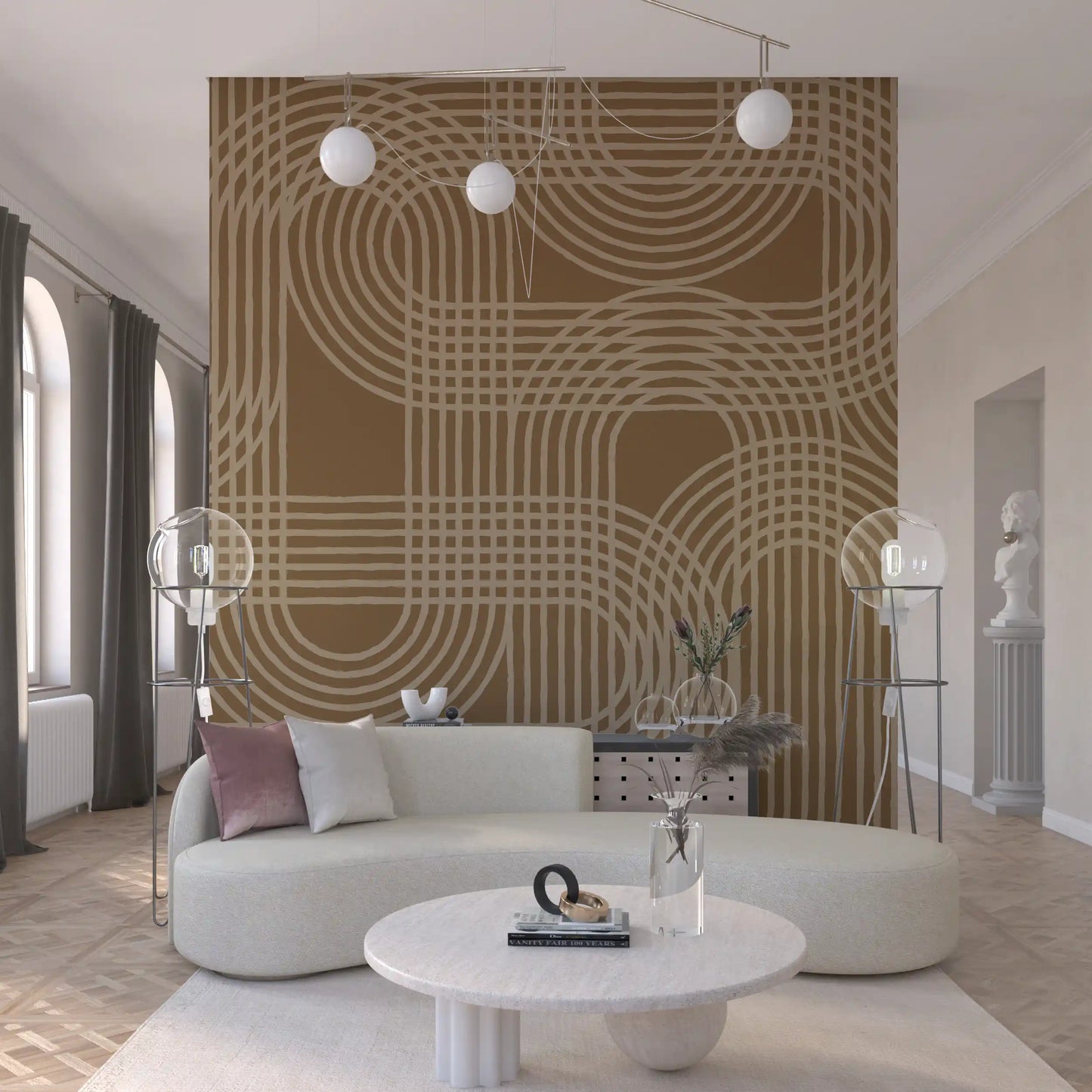 Abstract Earthy Arches Wall Mural
