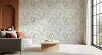 Muted Palm Leaf Silhouette Wallpaper⁠