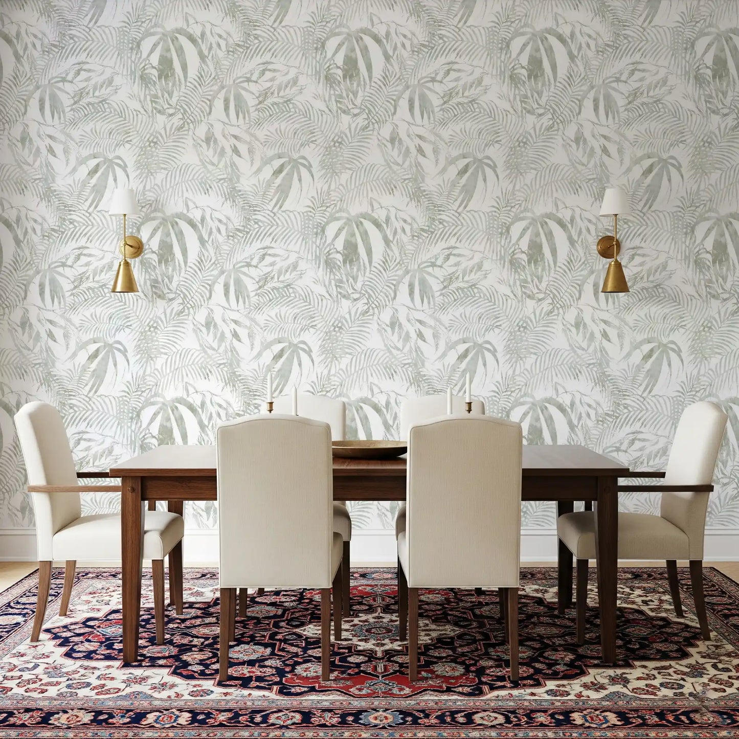 Muted Palm Leaf Silhouette Wallpaper⁠
