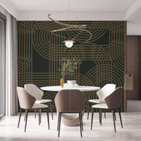 Minimalist Bronze Grid Wall Mural