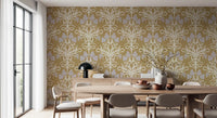 Art Nouveau Botanical Damask Wallpaper⁠