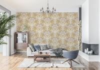 Art Nouveau Botanical Damask Wallpaper⁠