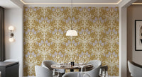 Art Nouveau Botanical Damask Wallpaper⁠
