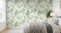 Serene Botanical Watercolor Bloom Wallpaper⁠