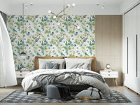 Serene Botanical Watercolor Bloom Wallpaper⁠