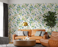Serene Botanical Watercolor Bloom Wallpaper⁠