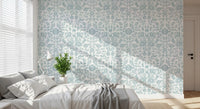 Textured Pastel Botanical Damask Wallpaper⁠