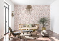Vintage Blush Floral Damask Wallpaper⁠