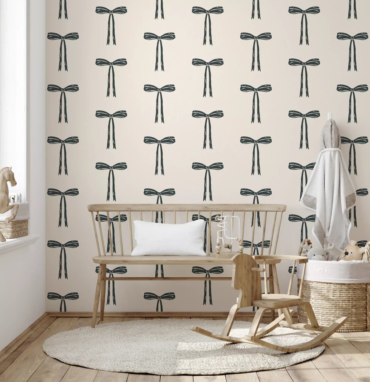 Minimalist Hand-Drawn Bows Wallpaper⁠