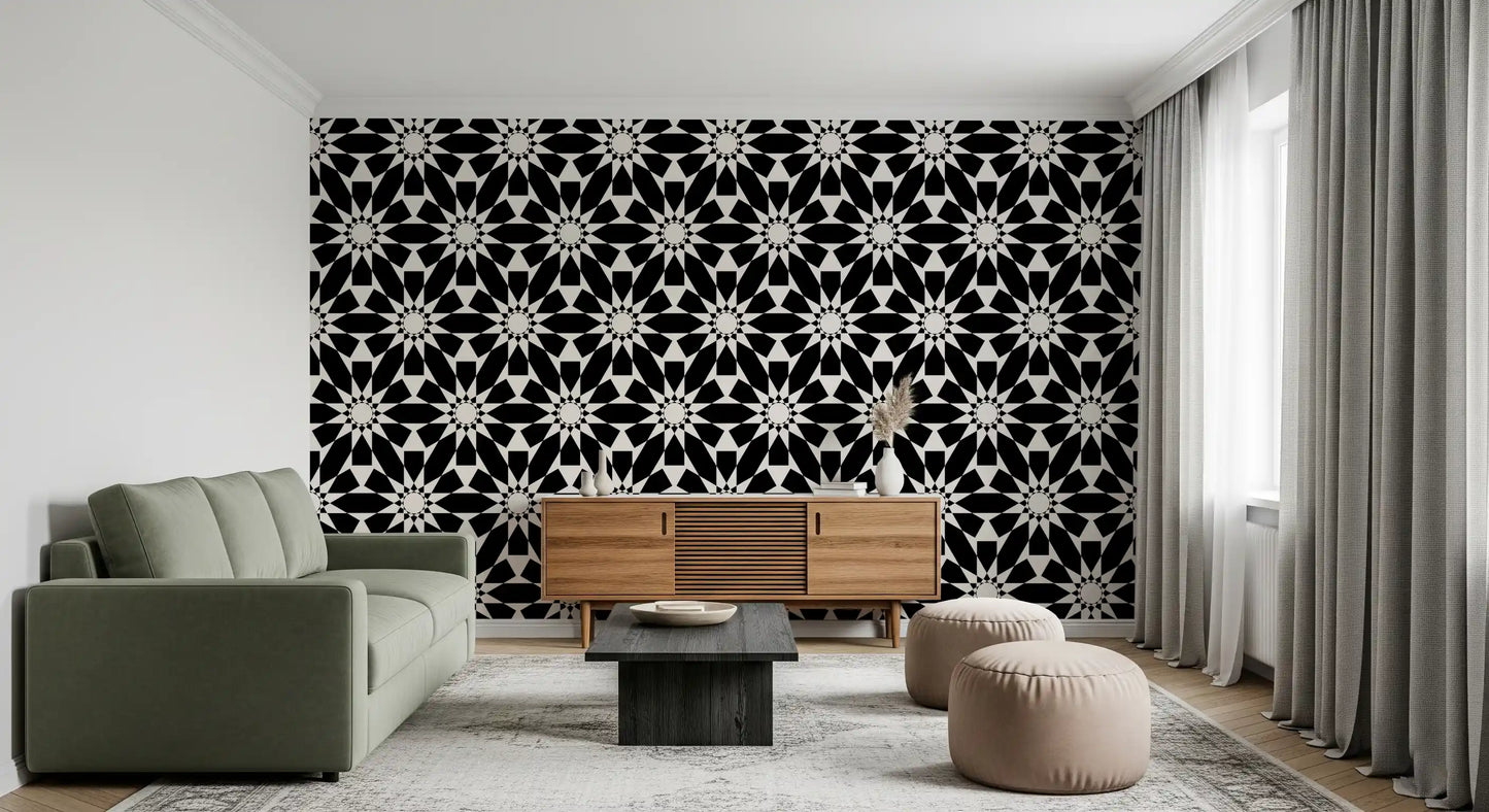 Minimalist Star Tile Wallpaper Pattern Wallpaper⁠