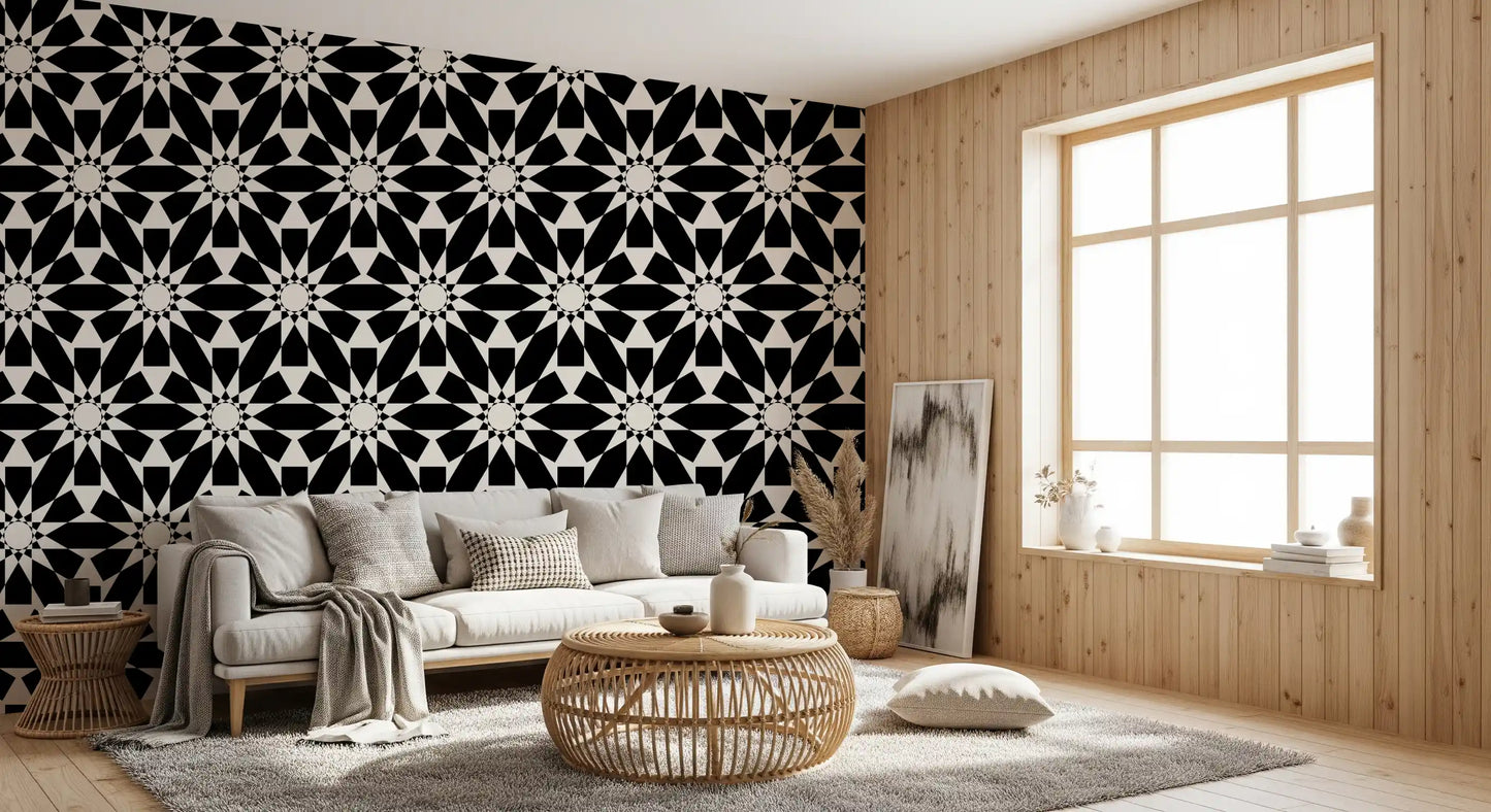 Minimalist Star Tile Wallpaper Pattern Wallpaper⁠