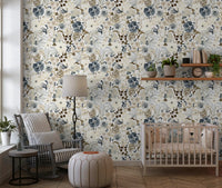 Neutral Watercolor Blooms Wallpaper⁠