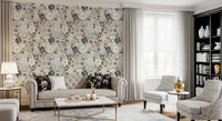 Neutral Watercolor Blooms Wallpaper⁠