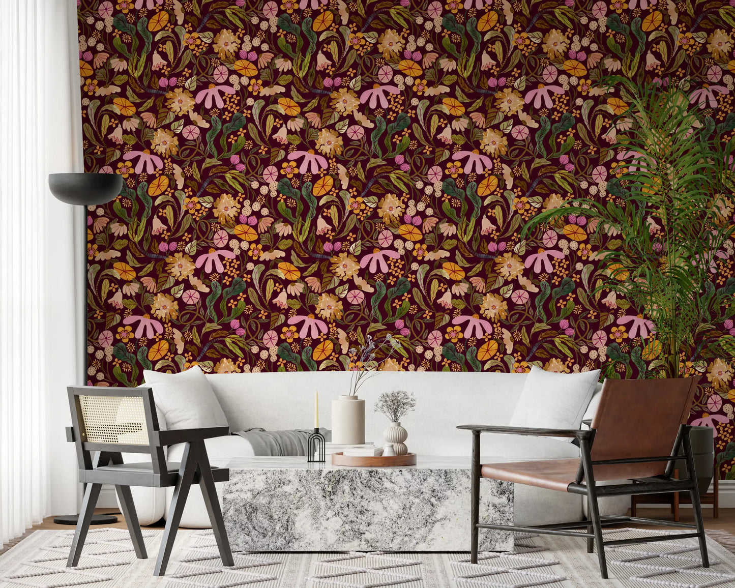 Vintage Botanical Twilight Wallpaper⁠