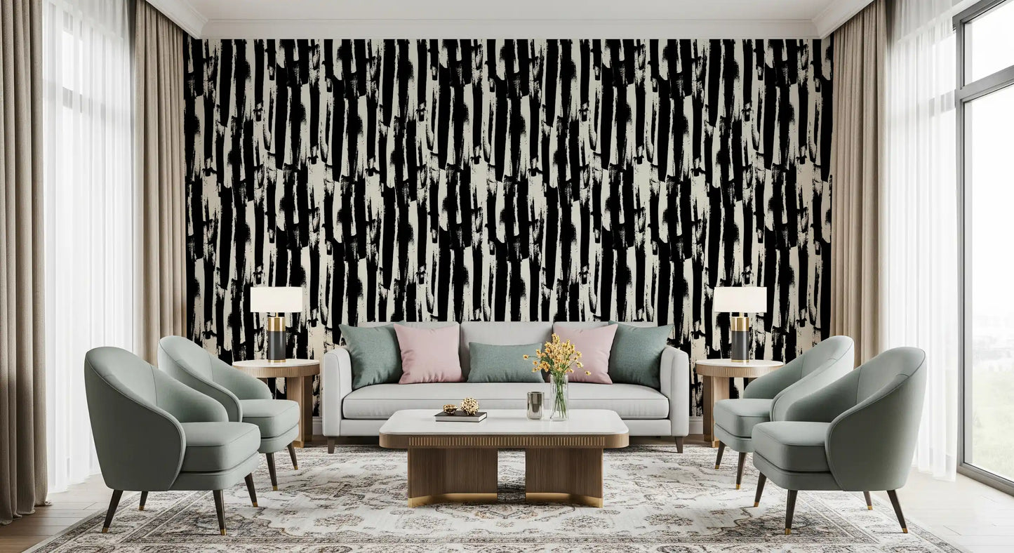 Minimalist Vertical Painterly Line Art Wallpaper⁠