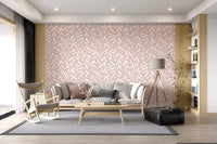 Abstract Cream and Blush Brushstrokes Wallpaper⁠