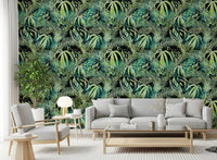 Abstract Tropical Palm Overlay Wallpaper⁠