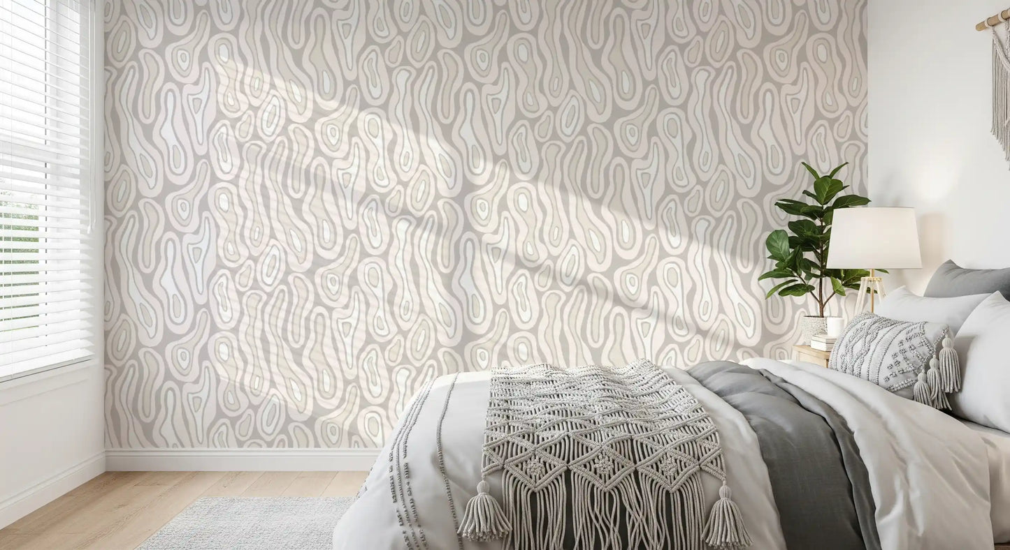 Abstract Organic Sandstone Lines Wallpaper⁠