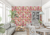 Bohemian Painted Botanical Flora Wallpaper⁠