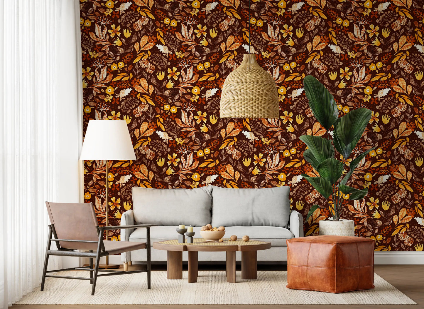 Autumn Botanical Harvest Wallpaper⁠