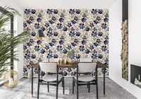 Indigo Garden Sketch Wallpaper⁠