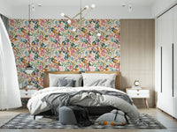 Autumn Garden Watercolor Florals Wallpaper⁠