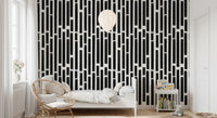 Monochrome Painted Vertical Bars Wallpaper⁠