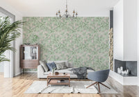 Soft Sage Floral Botanical Meadow Wallpaper⁠