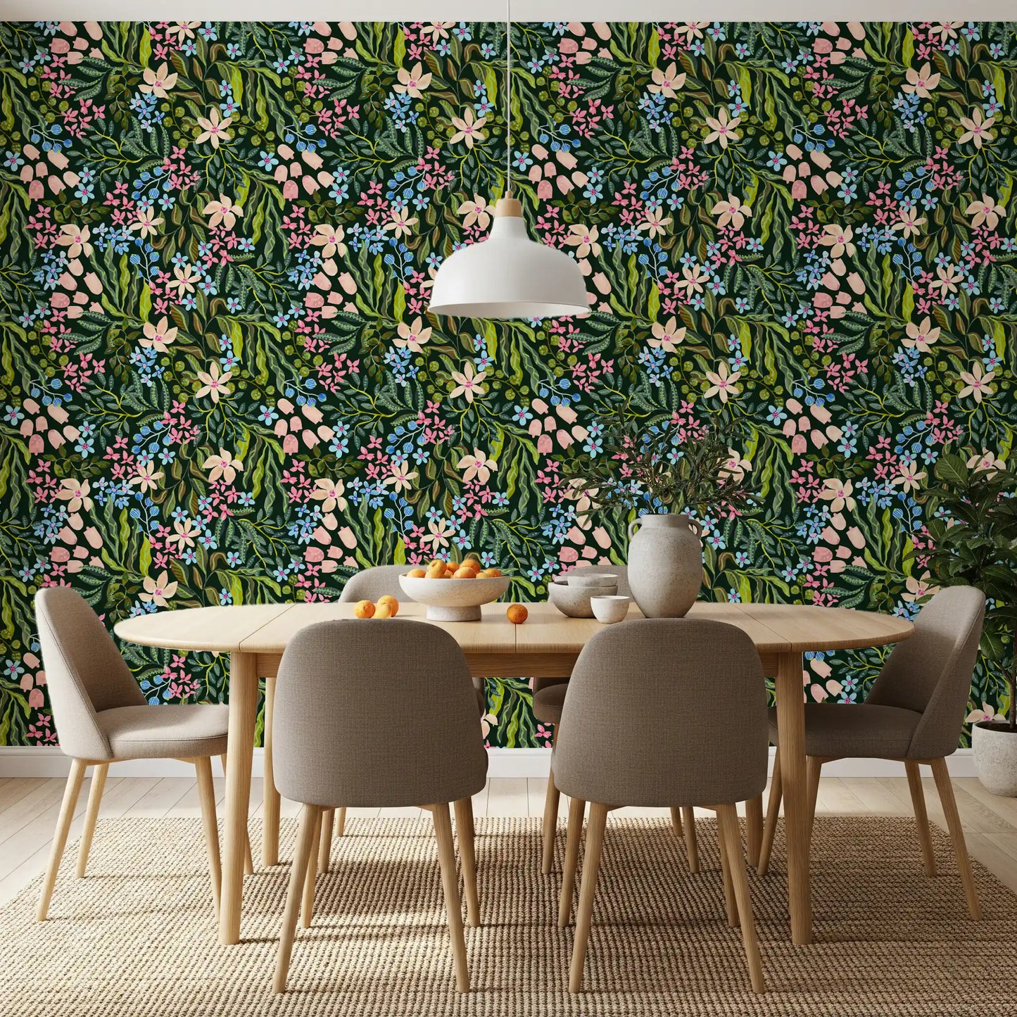 Enchanted Garden Blooms Wallpaper⁠
