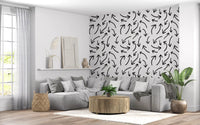 Charcoal Hand-Drawn Arrows Wallpaper⁠