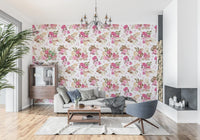Crimson Rose Watercolor Bouquet Wallpaper⁠