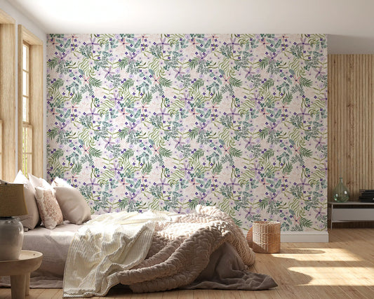 Painterly Spring Wildflower Trail Wallpaper⁠