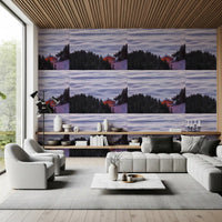 Alpine Chalet Above the Clouds Wallpaper⁠