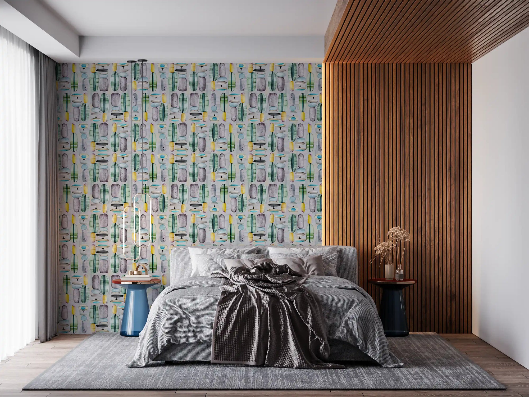Bedroom kept calm by the Formando abstract wallpaper GD12123