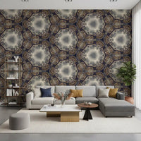 Urban Skyline Starburst Symmetry Wallpaper⁠