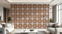 Aged Masonry Geometric Mosaic Wallpaper⁠