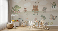 Playful Ocean Friends Illustration Wall Mural