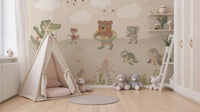 Playful Ocean Friends Illustration Wall Mural