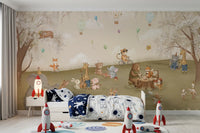 Forest Friends Tea Party Meadow Wall Mural