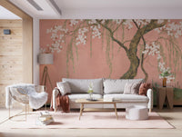 Blossoming Willow Sakura Landscape Wall Mural