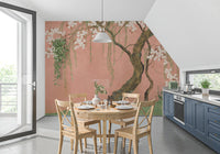 Blossoming Willow Sakura Landscape Wall Mural